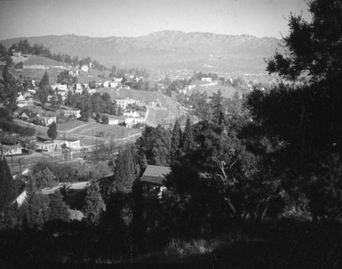 View northeast from Alvarado and Baxter