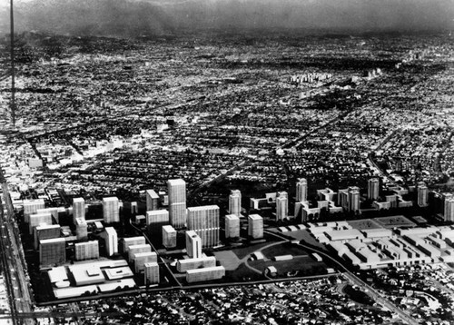 Aerial view of proposed Century City project