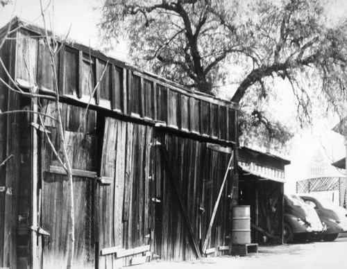 Delapidated garages