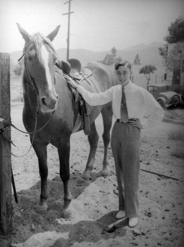 Young man and horse