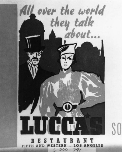 Lucca's Restaurant sign