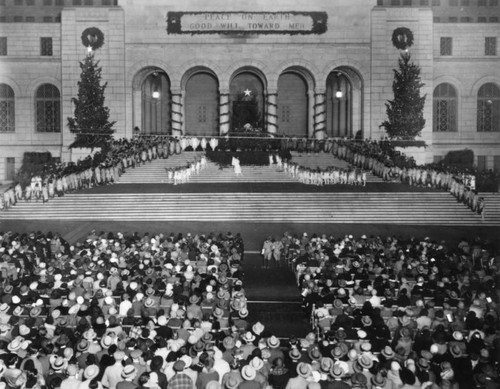 Christmas pageant at City Hall