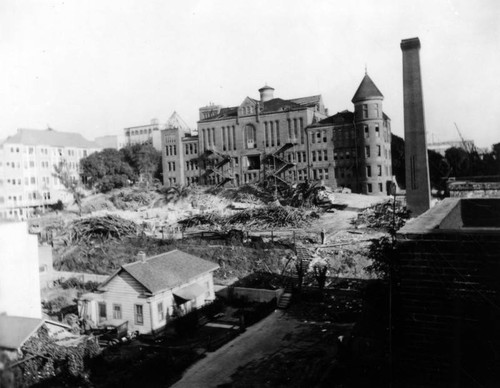 State Normal School/LAPL Central Library construction site