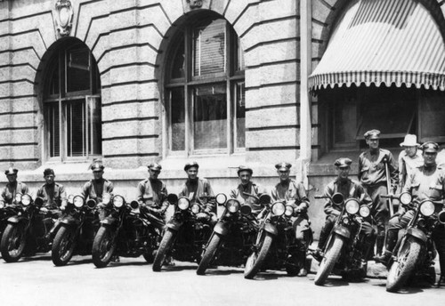 Pasadena's motocycle policemen