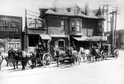 Street scene with carriages