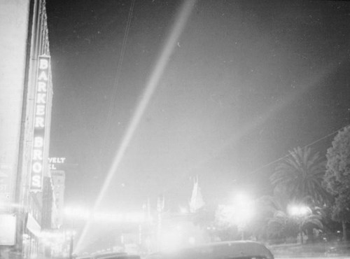 Night view of Hollywood Boulevard