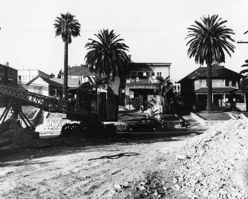 Harbor Freeway construction near Temple & Figueroa