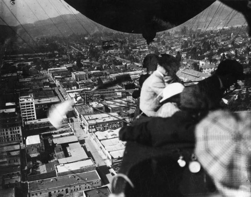 Pasadena from a hot air balloon