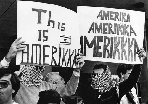 Pro-Arab-American demonstrators