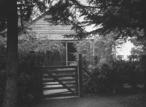 Front gate at Henry Hancock's home