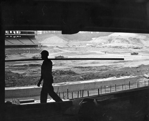 Dodger Stadium construction