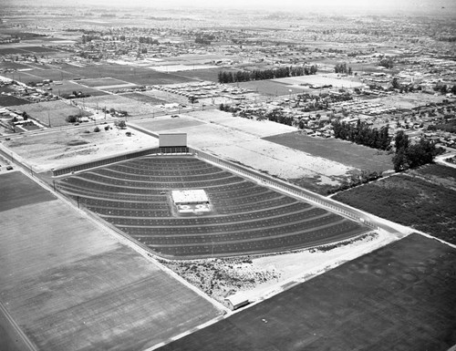 Pacific Drive-In, Santa Ana, looking northwest