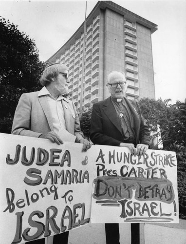 Protesting President Carter's Israel negotiations