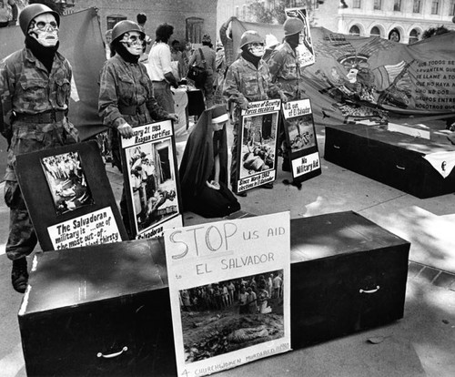 Protesting U.S. involvement in El Salvador