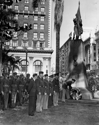 Military ceremonies held at Pershing Square