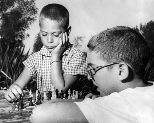 Juvenile wizards compete at chess