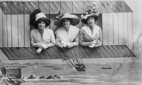 Three women in novelty photo