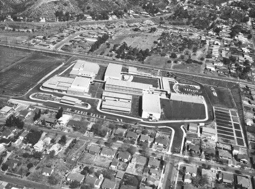 Mt. Gleason Junior High, Mt. Gleason Avenue, view is looking east