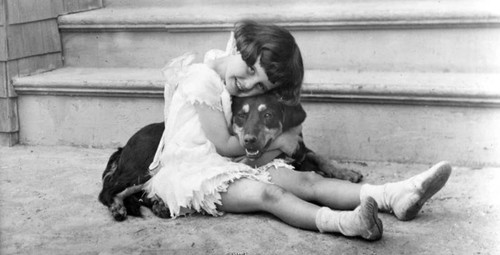 Child and dog