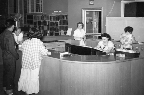 Circulation Desk at the San Pedro Branch Library