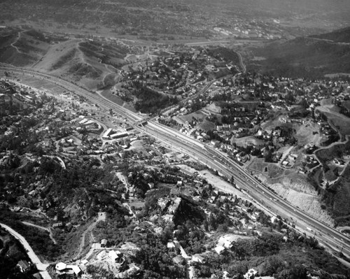 Aerial view of Cahuenga Pass