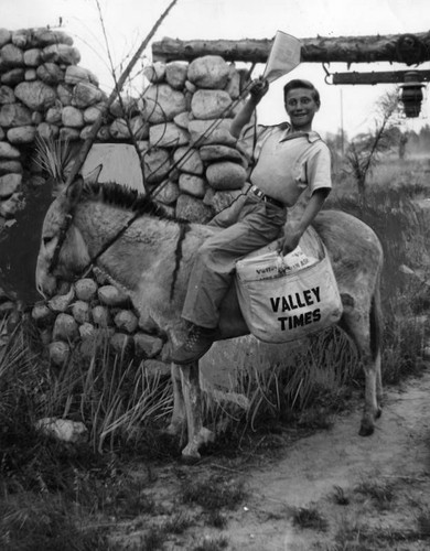 Valley Times newspaper boy