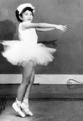 Girl dancing ballet