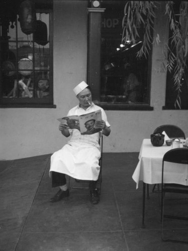 Chop suey chef on break