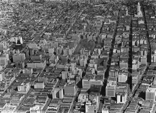 Aerial view of Downtown Los Angeles, 1930