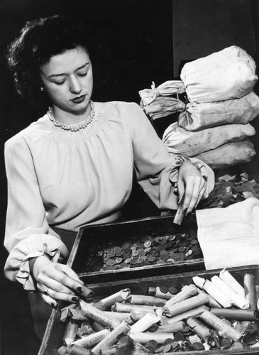 Security-First National Bank, packing coins