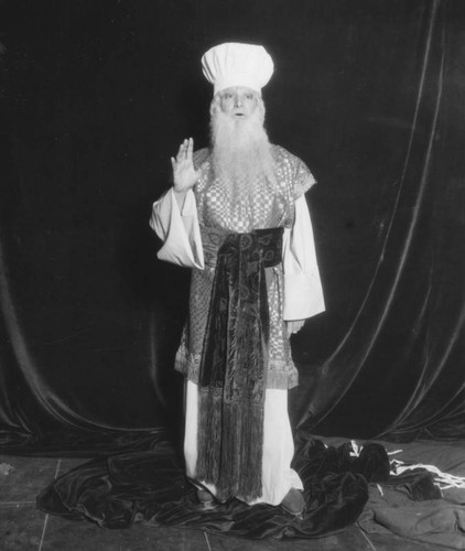 Actor in costume, posed