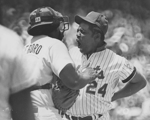 Willie Mays at ""Old-timers Day""