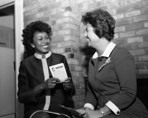 Rosalind Weiner Wyman and California Assemblywoman Yvonne Brathwaite Burke