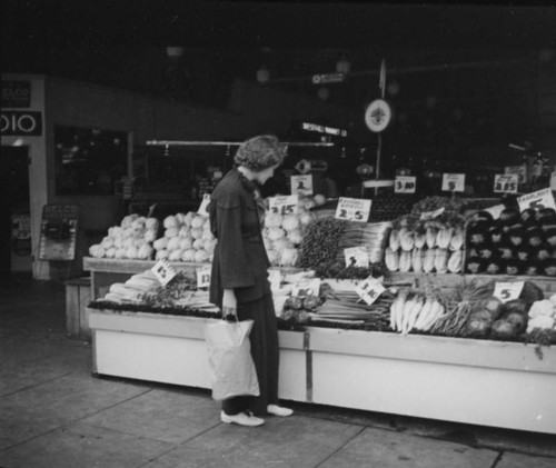 Shopping at a market