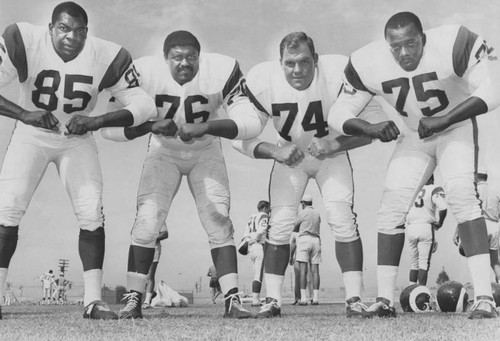 "Fearsome Foursome", Lundy, Grier, Olsen and Jones