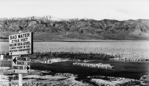 Badwater and Telescope Peak in Death Valley