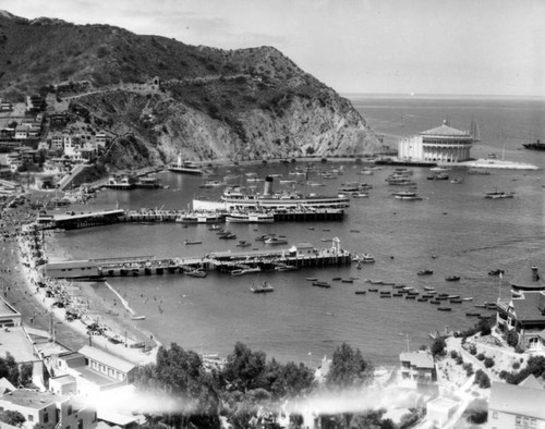 View of Avalon Bay, Catalina Casino and S.S. Catalina