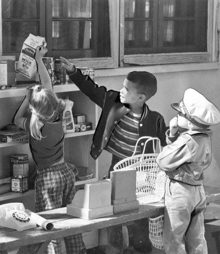 Tots conduct general store in nursery school