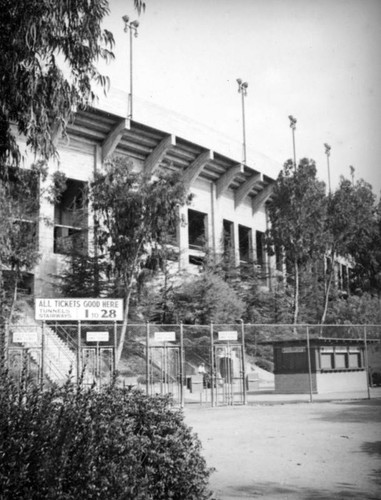 Los Angeles Memorial Coliseum entrance gates and tunnels