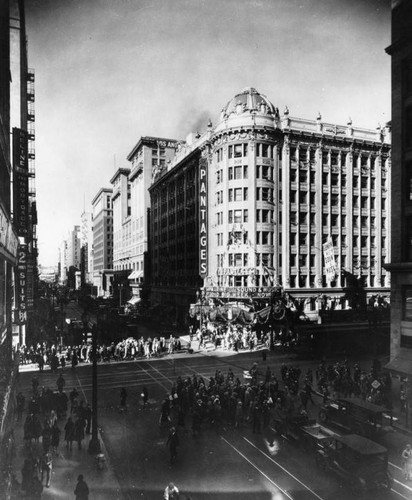 Pantages Theatre exterior and street