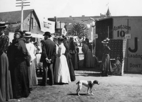 Crowd outside theater