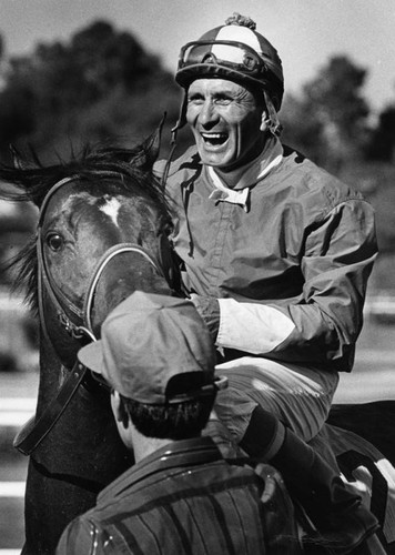 Fernando Toro and Roi Normand enjoying the Sunset Handicap win