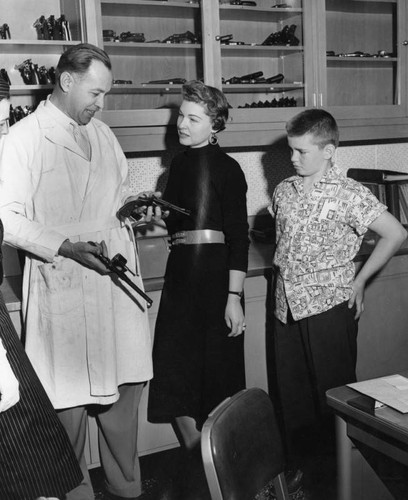 Viewing guns in LAPD Scientific Unit