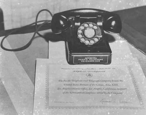 4,000,000th Pacific Telephone