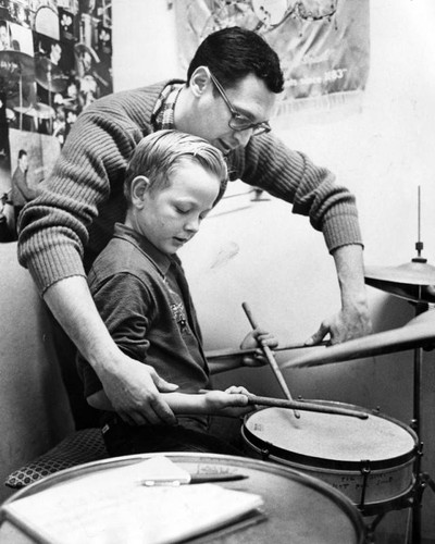 Arnold Frank also teaches drumming