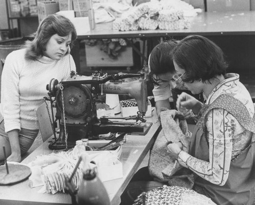 Garment workers at work