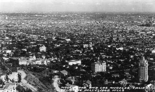 View of Hollywood, looking south