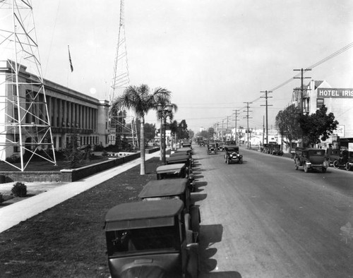 Sunset Boulevard looking west from Van Ness