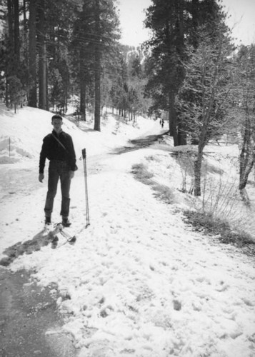 Big Pines Recreation Camp, getting ready to ski