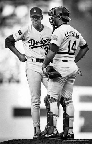 Bob Welch and Mike Scioscia